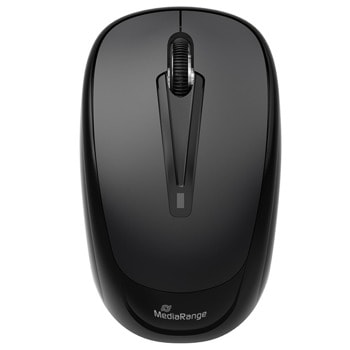 Мишка MediaRange MROS216, оптична (1200 dpi), безжична, 3 бутона, USB, умален размер, черна | JAR Computers MediaRange MROS216