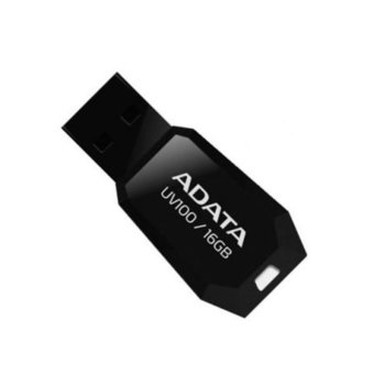 Памет 16GB USB Flash Drive, A-Data UV100, USB 2.0, черна | JAR Computers Adata UV100 Black 16GB