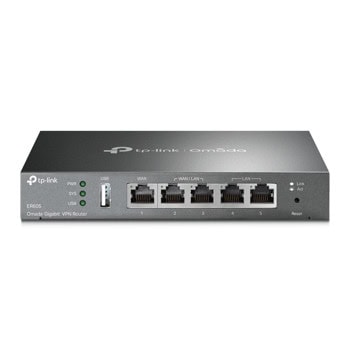 Рутер TP-Link Omada ER605 (TL-R605), 1x WAN 10/100/1000, 2x LAN/WAN 10/100/1000, 2x LAN 10/100/1000, 256MB RAM, 128MB Flash памет | JAR Computers TP-Link SafeStream TL-ER605