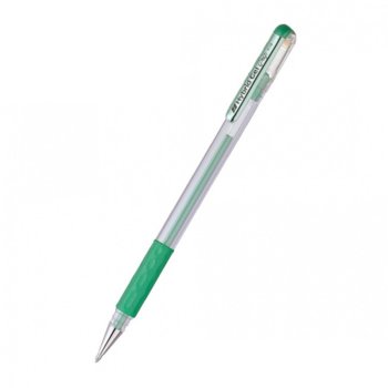 Ролер Pentel Hybrid METAL K118M, дебелина на писане 0.8mm, цвят на писане зелен | JAR Computers РОЛЕР PENTEL HYBRID METAL K118M ЗЕЛЕН