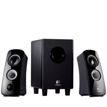 Тонколона Logitech Z323, 2.1, 30W (18W + 2 x 6W), 3.5mm jack, RCA, черни | JAR Computers 2+1 Logitech Z323
