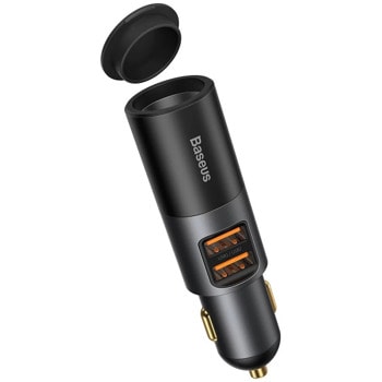 Зарядно за кола Baseus CCBT-D0G, от автомобилна запалка към 2x USB A(ж), 5V/3A, 10V/2A, 12V/2.5A, 60W, черно | JAR Computers Baseus CCBT-D0G