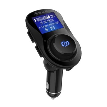Bluetooth ресивър (приемник) FM трансмитер, Tellur FMT-B3, MicroSD слот, 2x USB + опция за зареждане (макс 3.1A), черен | JAR Computers Tellur FMT-B3 Bluetooth FM трансмитер