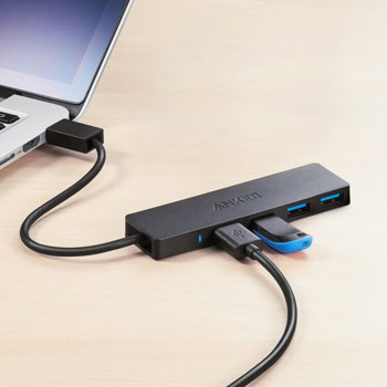 Anker 4-Port Ultra Slim Data Hub Black A7516016 | JAR Computers Anker 4-Port Ultra Slim Data Hub Black A7516016