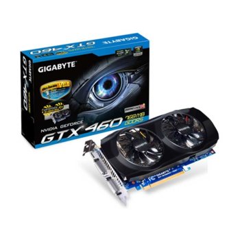 Видео карта GF GTX 460, 768MB Gigabyte N460OC-768I, PCI-E, DDR5, 192bit, miniHDMI & 2xDVI | JAR Computers GF GTX 460