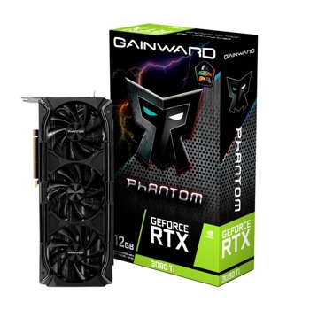 Видео карта Nvidia GF RTX 3080 Ti, 12GB, Gainward Phantom, PCI-E 4.0, GDDR6X, 384-bit, DisplayPort, HDMI | JAR Computers Gainward NED308T019KB-1020M