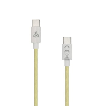 Кабел SBOX TYPEC-1-Y, от USB C(м) към USB C(м), 1m, 60W, жълт | JAR Computers кабел sbox typec-1-y