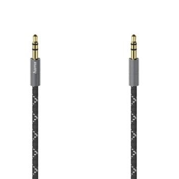 Кабел Hama 205129, от AUX(м) към AUX(м), 0.75m, черен | JAR Computers HAMA-205129