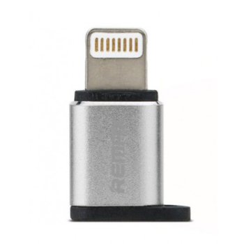 Преходник Remax Micro USB B(ж) към Lightning, сребрист | JAR Computers Преходник Micro USB B(ж) към Lightning 17159