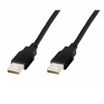 Кабел DIGITUS, от USB-A (м) към USB-A (м), 5m, AK-300101-050-S, черен | JAR Computers Кабел DIGITUS от USB-A (м) към USB-A (м) 5m