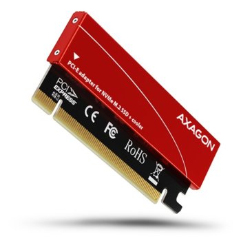 Преходник Axagon PCEM2-S, поддържа M.2 SSD(до 2280), от M.2 NVMe, към PCI-E 16x | JAR Computers Axagon PCEM2-S