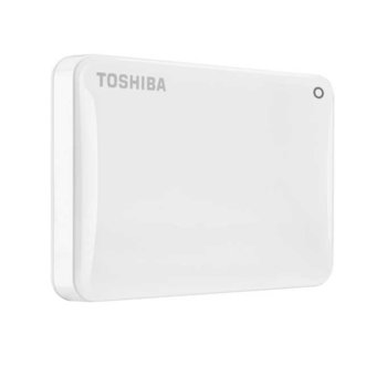 Твърд диск 500GB Toshiba Canvio Connect II (бял), външен, 2.5" (6.35 cm), USB3.0 | JAR Computers 500GB Toshiba Connect II