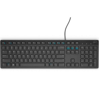 Клавиатура Dell KB216 (580-ADEB), нископрофилна, USB, черна, US International | JAR Computers Dell KB216 Black 580-ADEB