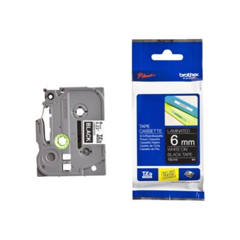 Лента за етикетен принтер Brother тип TZ, бял цвят на черен фон, 6mm x 8m, PN: TZe-315 | JAR Computers Brother TZe-315
