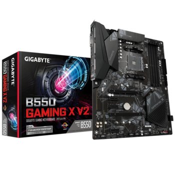Дънна платка Gigabyte B550 GAMING X V2, AM4, B550, DDR4, PCI-E 4.0(HDMI/DVI), 4x SATA 6Gb/s, 2x M.2, 1x USB 3.2 Gen 2, ATX | JAR Computers Gigabyte B550-Gaming-X-V2