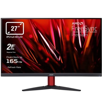 Монитор Acer KG272S (UM.HX2EE.S01), 27" (68.58 cm) IPS панел, 165Hz, HDR, Full HD, 0.5ms, 100 000 000:1, 250cd/m2, DisplayPort, HDMI | JAR Computers Acer UM.HX2EE.S01