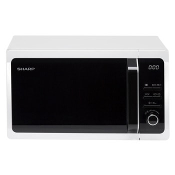 Микровълнова фурна Sharp R243W, механично управление, 800W, 20l обем, 5 степени на мощност, черна | JAR Computers Микровълнова фурна Sharp R243W