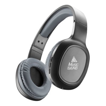 Слушалки Cellularline Music Sound, безжични, микрофон, Bluetooth, сиви | JAR Computers Cellularline Music Sound, Черни