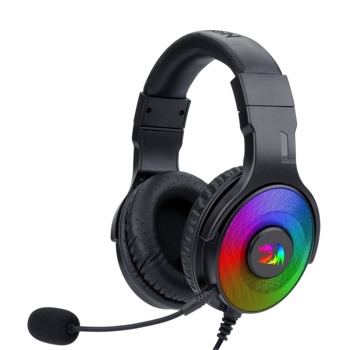 Слушалки Redragon Pandora H350RGB-BK, микрофон, гейминг, USB, 7.1 съраунд, 50mm драйвери, RGB подсветка, черни | JAR Computers Redragon H350RGB-BK