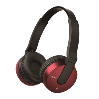 Слушалки Sony MDR-ZX550BN, микрофон, червен