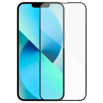 Протектор от закалено стъкло /Tempered Glass/ DeTech 52686, за Apple iPhone 13 Mini, 5D Full Glue, 0.3mm, черен | JAR Computers DeTech 5D Full Glue for iPhone 13 Mini