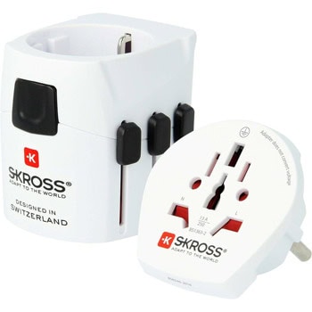 Адаптер Skross PRO Light 1.103165, от EU, Австралия/Китай, Великобритания, САЩ/Япония, Швейцария, Италия, Бразилия към EU, Австралия/Китай, Великобритания, САЩ, бял | JAR Computers SKROSS PRO Light 1.103165