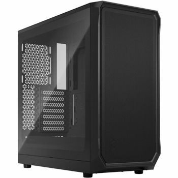 Кутия Fractal Design Focus 2 Black TG, ATX/mATX/mITX, прозорец, черна, без захранване | JAR Computers Fractal Design Focus 2 Black TG FD-C-FOC2A-01