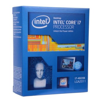 Ivy Bridge-E Core i7 4820K четири-ядрен (3.7/3.9 GHz Turbo Boost, 10MB L3, LGA2011), BOX (без вентилатор) | JAR Computers Ivy Bridge-E Core i7 4820K четири-ядрен 3.9GHz