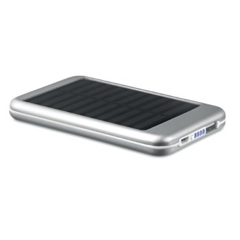 Външна батерия /power bank/ OEM, 4000 mAh, сива, соларна, 1x microUSB Type B, 1x USB Type A | JAR Computers 4000 mAh solar grey