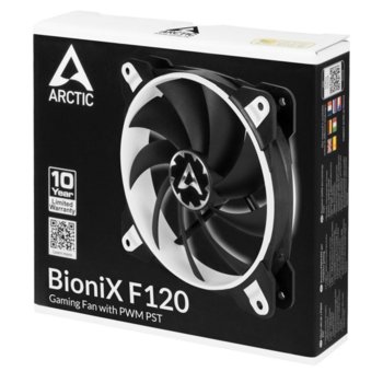 Вентилатор 120mm, Arctic BioniX F120 White, 4-pin, 1800rpm | JAR Computers ARCTIC BloniX F120 White (ACFAN00093A)