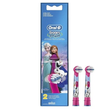 Резервни глави Oral B EB 10-2 FROZEN, а ел. четка за зъби D 12 Frozen, 2 бр., розови | JAR Computers Накрайник за четки за зъби Oral B EB 10-2 FROZEN