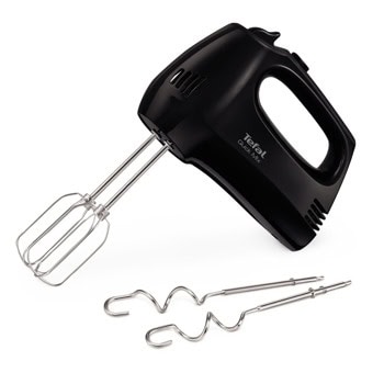 Миксер Tefal HT310838, 300 W, 5 степени на работа, с турбо, бъркалки за тесто, черен | JAR Computers Tefal HT310838