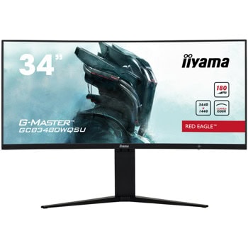 Монитор Iiyama G-Master GCB3480WQSU-B1, 34" (86.36cm) Curved VA панел, 180Hz, UWQHD, 0.4ms, 420cd/m2, DisplayPort, HDMI, USB Hub | JAR Computers Iiyama G-Master GCB3480WQSU-B1