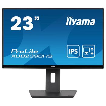Монитор Iiyama XUB2390HS-B5, 23"(58.42 cm) IPS панел, Full HD, 4ms, 5 000 000:1, 250 cd/m2, HDMI, DVI, VGA | JAR Computers IIYAMA XUB2390HS-B5