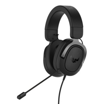 Слушалки Asus TUF Gaming H3, микрофон, гейминг, черни/сиви, 7.1 Virtual surround sound | JAR Computers Asus TUF Gaming H3 Gun Metal