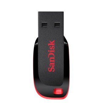 Памет 128GB USB Flash Drive, SanDisk Cruzer Blade, USB 2.0, черна | JAR Computers 128GB SanDisk Cruzer Blade SDCZ50-128G-B3