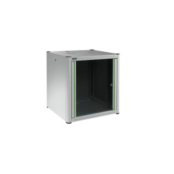 Комуникационен шкаф Mirsan MR-12-WTN66, 19", 12U, 600 x 600 x 645 мм, предна стъклена врата, сив | JAR Computers Mirsan MR-12-WTN66