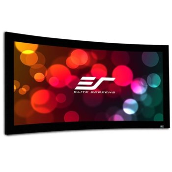 Екран Elite Screens Curve120WH1 Lunette, стенен монтаж, извит, 2650 x 1490 мм, 120" (304.8cm), 16:9 | JAR Computers Elite Screen Curve120WH1