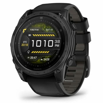 Смарт часовник Garmin tactix 8 - 51mm AMOLED Edition, 1.4" (3.56cm) AMOLED дисплей, Bluetooth, ANT+, Wi-Fi, GPS, жироскоп, режим за нощно виждане, следене на съня, функции за бягане и плуване, 10ATM, до 16 дни време на работа, черен | JAR Computers Garmin tactix 8 - 51 мм AMOLED Edition