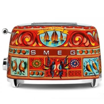 Тостер SMEG TSF01DGEU Sicily is my Love!, 2 филии, автоматично изключване, 950W, многоцветен | JAR Computers Тостер SMEG TSF01DGEU