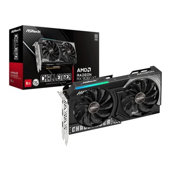 Видео карта AMD Radeon RX 9060 XT, 8GB, ASRock Challenger, OC, PCI-E 5.0, GDDR6, 128-bit, DisplayPort, HDMI | JAR Computers ASRock RX9060XT CL 8GO
