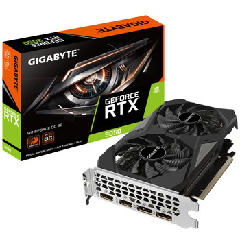 Видео карта Nvidia GF RTX 3050, 6GB, Gigabyte WINDFORCE, OC, PCI-E 4.0, GDDR6, 96-bit, DisplayPort, HDMI | JAR Computers Gigabyte GF RTX 3050 WINDFORCE OC 6G GV-N3050WF2OC