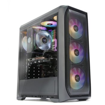 Кутия Zalman N5 MF, ATX/Micro-ATX/Mini-ITX, 1x USB 3.0, 4x RGB Spectrum вентилатора, черна, без захранване | JAR Computers Zalman N5 MF