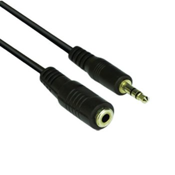 Аудио Кабел VCom CV202, 3.5mm Jack(м) към 3.5mm Jack(ж), 3m, черен | JAR Computers VCom CV202-3m 3.5mm Jack(м) към 3.5mm Jack(ж) 3m