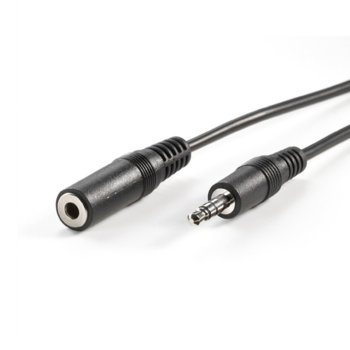 Кабел Roline 11.99.4352, от AUX(м) към AUX(ж), 2 m, черен | JAR Computers ROLINE 11.99.4352