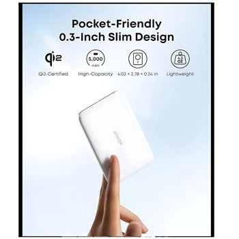 Anker Qi2 Nano MagSafe Wireless Ultra Slim White | JAR Computers Anker Qi2 Nano MagSafe Wireless Ultra Slim White