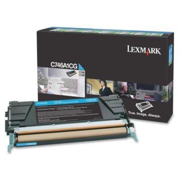 КАСЕТА ЗА LEXMARK C746/C748 - Cyan - P№ C746A1CG - Заб.: 7000k | JAR Computers Тонер касета за LEXMARK C746/C748, Циан, 7K