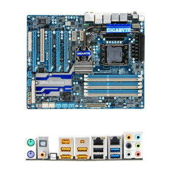 Дънна платка Gigabyte X58A-UD7, X58, LGA1366, DDR3, 3xPCI-E(SLi/CF), SB7.1 Dolby, 2xLan1000, SATA RAID 0,1,5,10, 2xSATA 6Gb/s, 2xUSB3.0, 3x1394, ATX | JAR Computers Gigabyte X58A-UD7