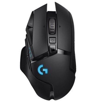 Мишка Logitech G502 LIGHTSPEED (910-005568), оптична (25600 dpi), безжична, USB, черна | JAR Computers Logitech G502 LIGHTSPEED 910-005568