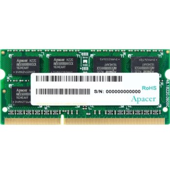 Памет 8GB DDR3L 1600MT/s, SO-DIMM, Apacer AS08GFA60CATBGJ, 1.35V | JAR Computers Apacer 8GB SODIMM 1.35V 1600MHz AS08GFA60CATBGJ